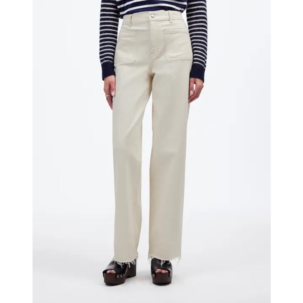 NWT Madewell The Emmett Wide-Leg Full Length Jean: Patch Pocket Edition Size 26